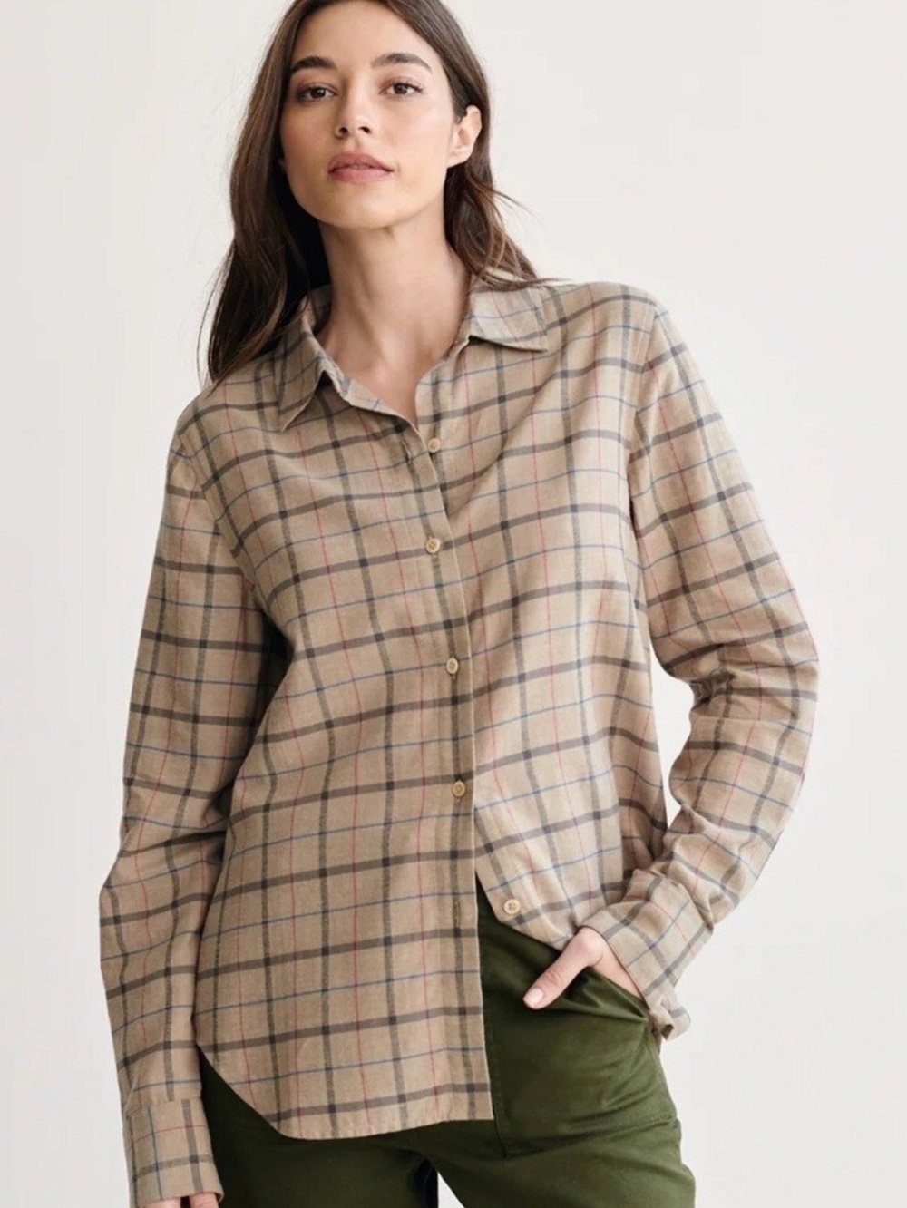 Jenni Kayne light weight flannel button up shirt sz XL